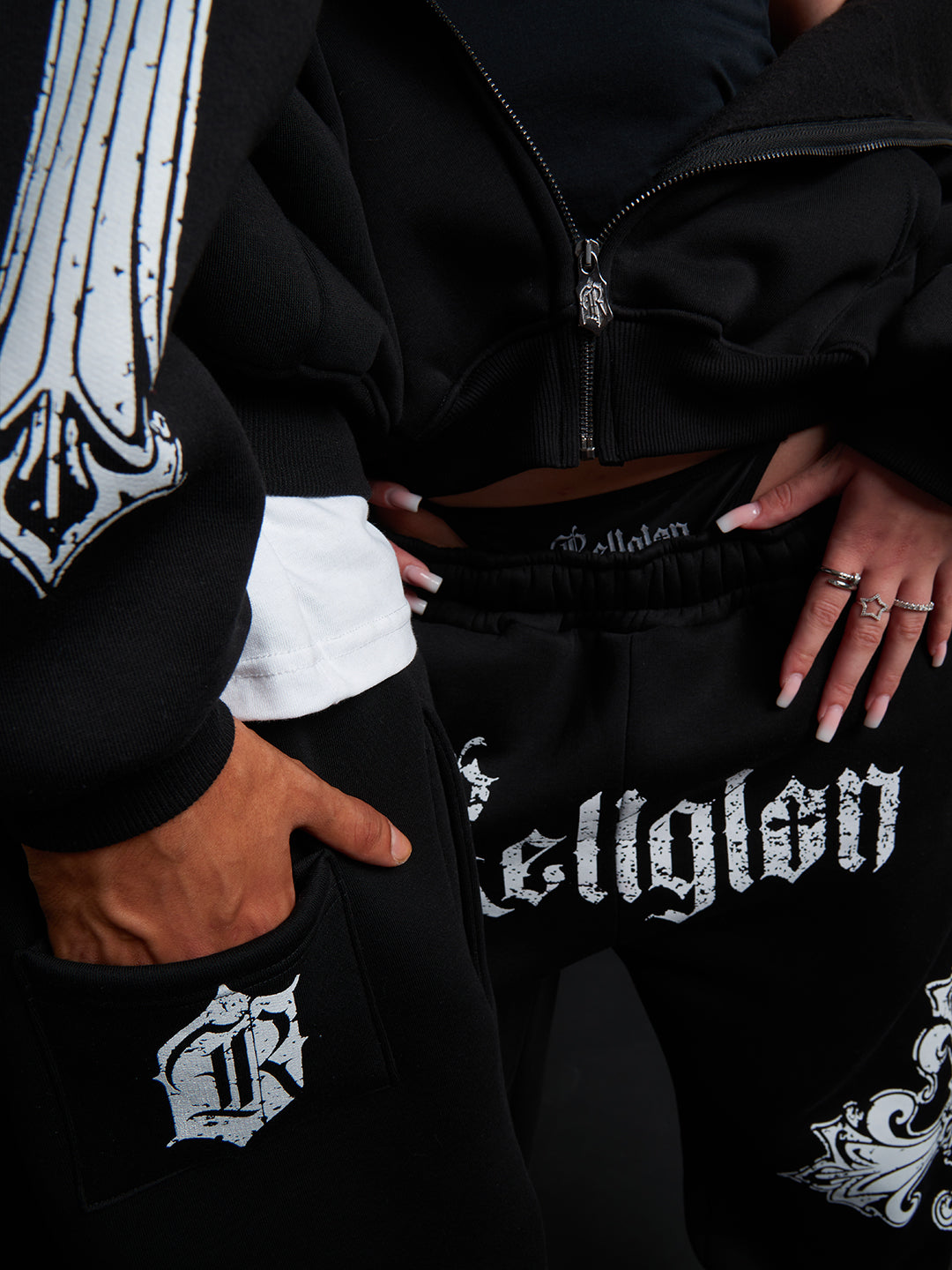 Cathedral Track Suit B&W