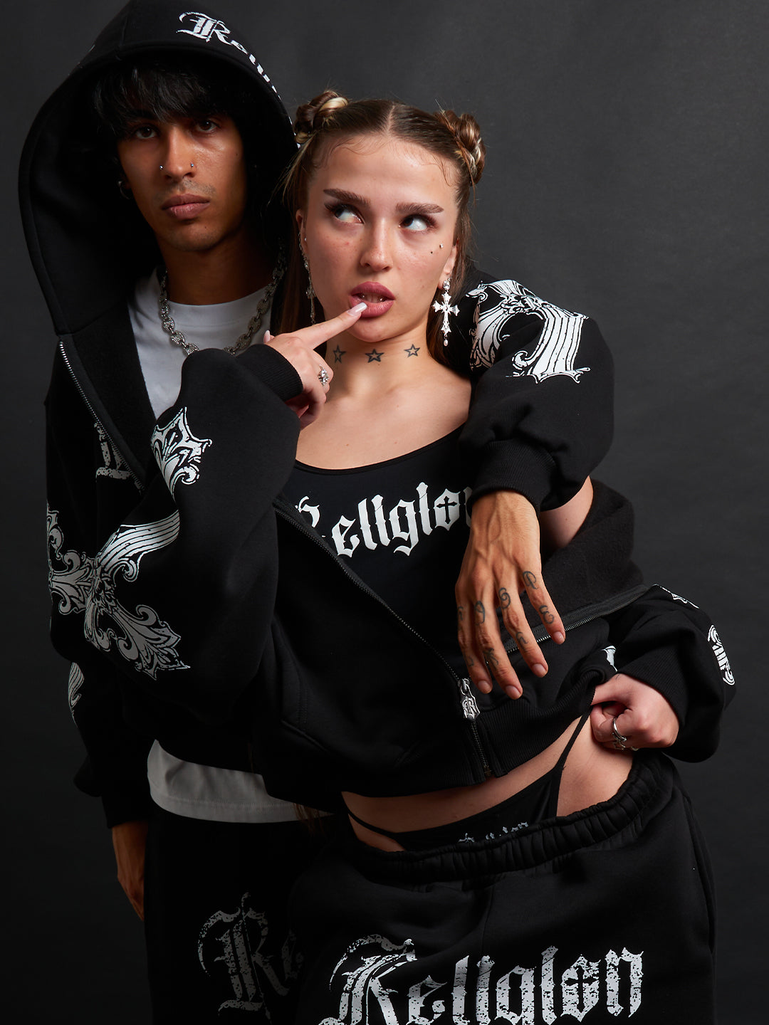 Cathedral Track Suit B&W