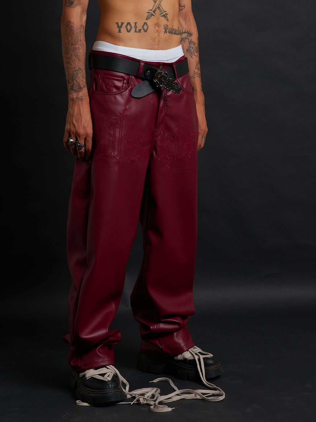 RELIC LEATHER BAGGY BORDROUX